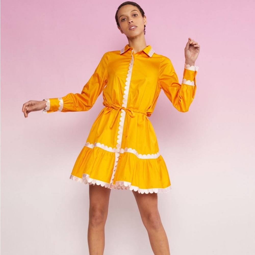 Cynthia Rowley Cecily Scallop Shirt Dress (small)